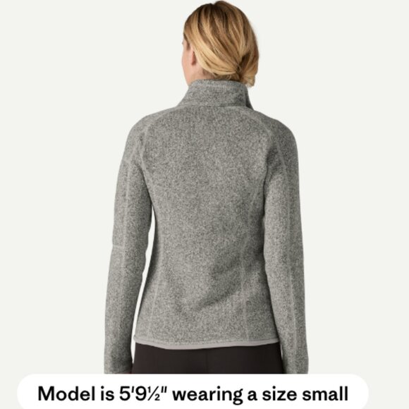 Womens Patagonia Better Sweater Fleece Jacket Sz Small Birch White Grey - Picture 2 of 8
